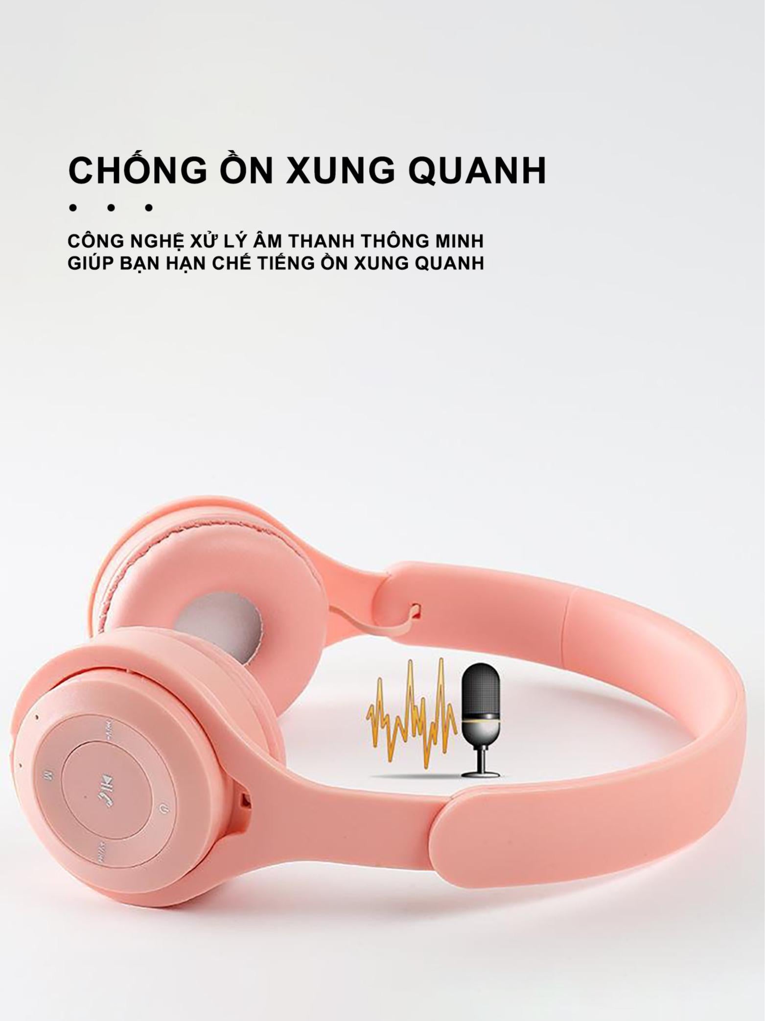 Tai Nghe Chụp Tai Bluetooth Y08 -Bluetooth, AUX, TF - Âm Thanh Nổi, Nghe Gọi, Kết Nối Nhiều Thiết Bị