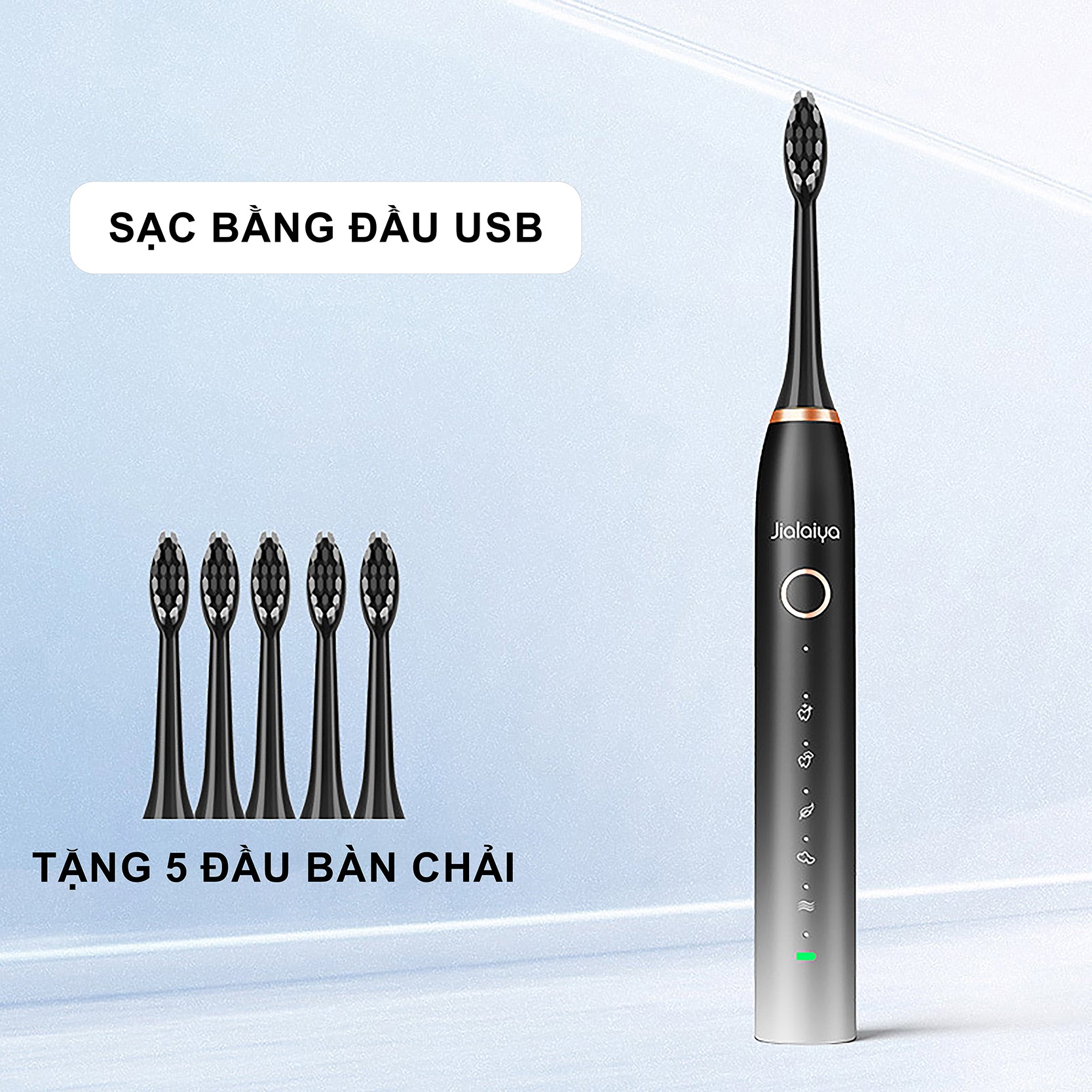 Bàn Chải Răng Điện | A6, Điều Khiển Thông Minh |  5 Chế Độ, Làm Sạch Siêu Âm,  Pin 30 Ngày