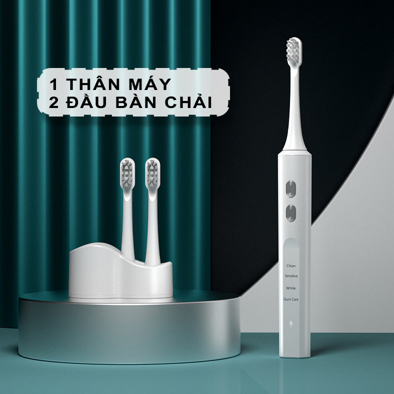 Bàn Chải Răng Điện | S11 | Khử Trùng Tia UV, Điều Khiển Thông Minh |  4 Chế Độ, Làm Sạch Siêu Âm,  Pin 30 Ngày