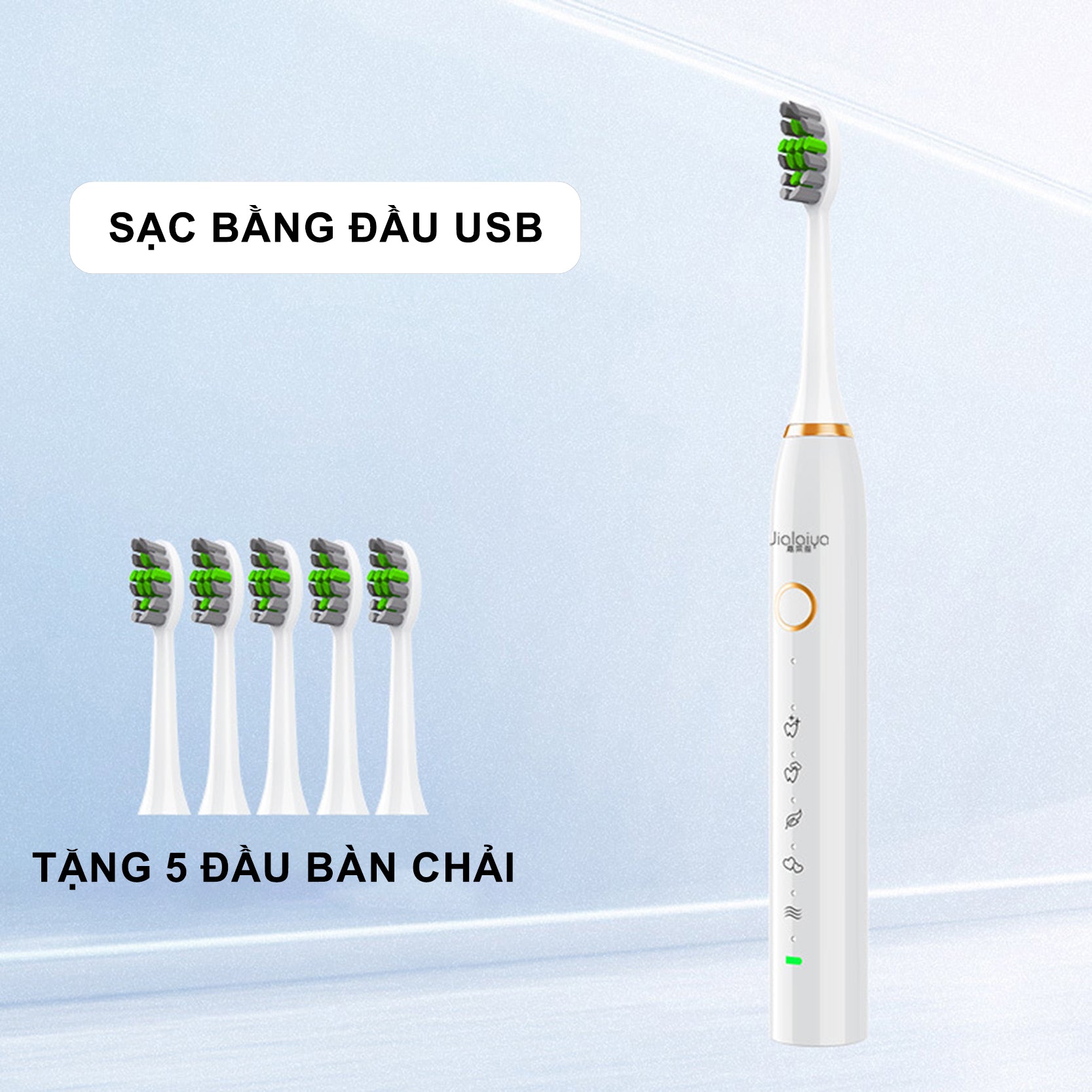 Bàn Chải Răng Điện | A6, Điều Khiển Thông Minh |  5 Chế Độ, Làm Sạch Siêu Âm,  Pin 30 Ngày