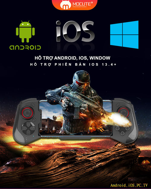 GamePad, Tay Cầm Chơi Game,  Mobile Gaming - Mocute 060 - Bluetooth, Wireless -  Macro, Key Mapping, Anroid, IOS