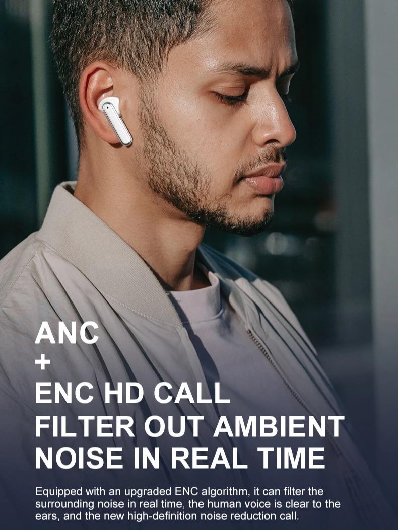 Tai Nghe Bluetooth Y19 | Pin 12 Tiếng, ENS, ANS, TWS, Bluetooth 5.3 | Âm Thanh Vòm 9D, Chống Ồn Chủ Động, Chống Ồn Môi Trường, Thu Âm Định Hướng Nhét Tai Nghe Nhạc
