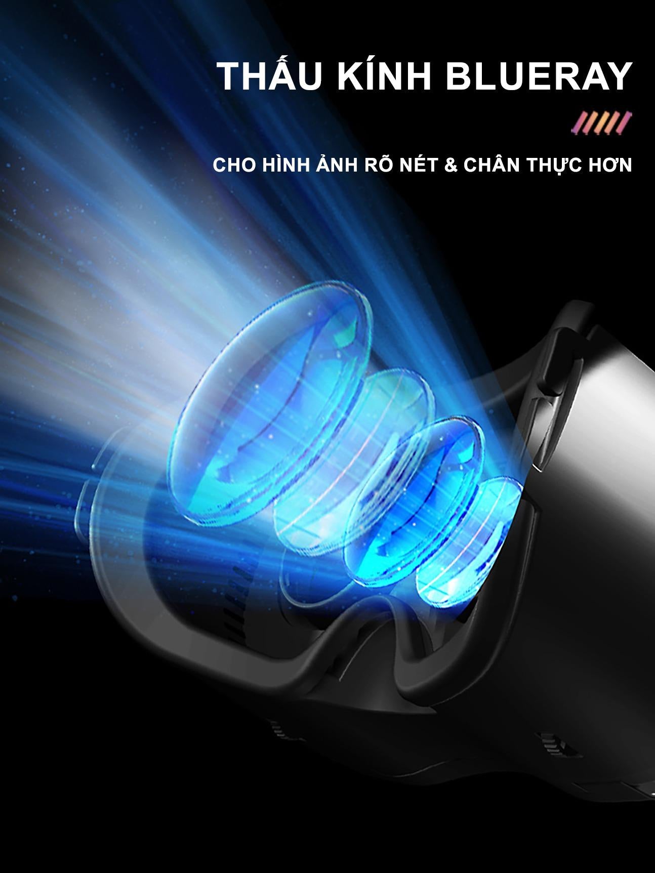 Kính Thực Tế Ảo | VRG PRO X7 | Thấu Kính Blueray | Phim VR 360, Game VR 360 | Xem Phim, Chơi Game 3D Chơi Điện Tử