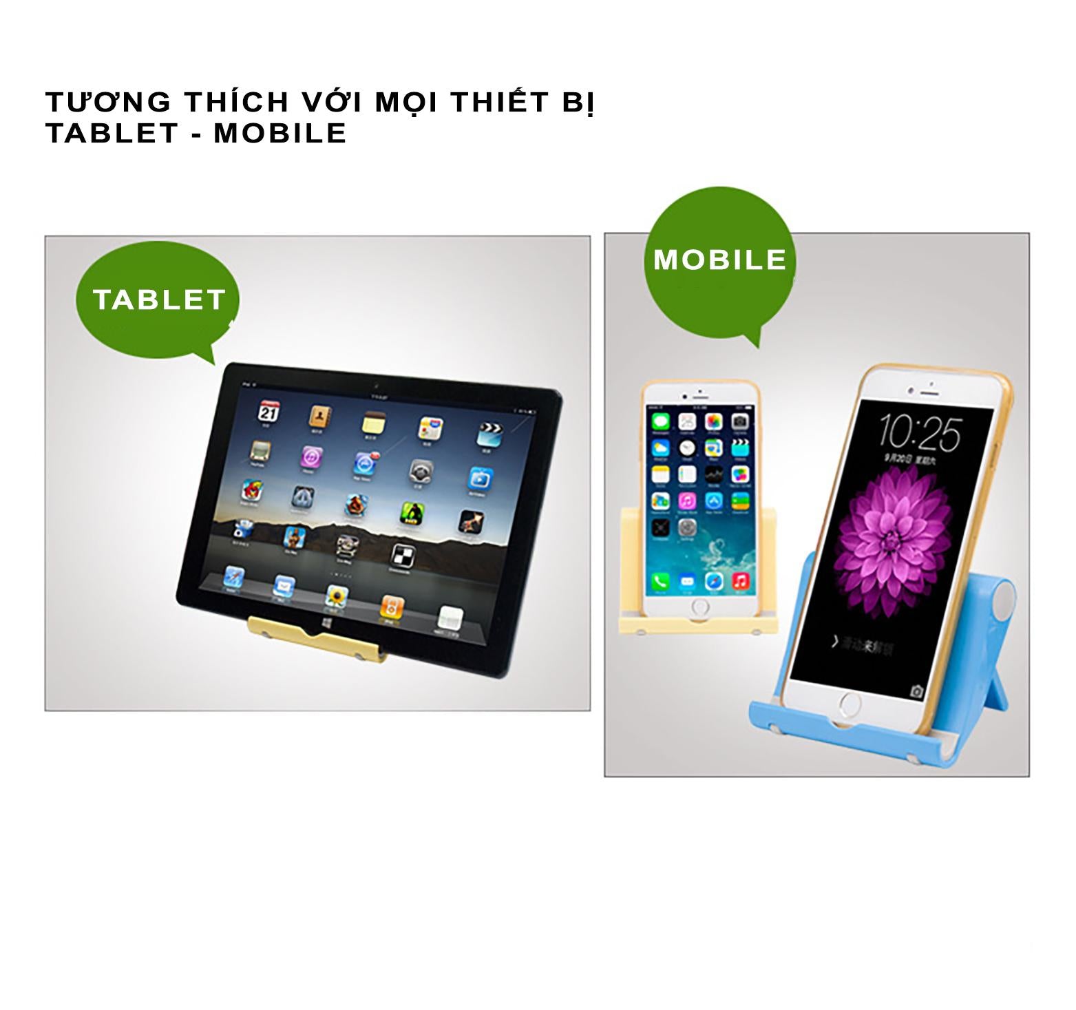 Giá Đỡ Điện Thoại Di Động, Máy Tính Bảng VT10 | Điều Chỉnh Độ Nghiêng, Thiết Kế Gấp Gọn Thông Minh | Nhựa ABS Phone Phụ Kiện