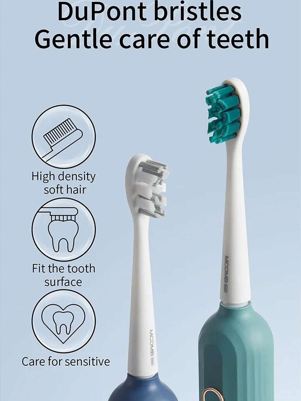 Bàn Chải Răng Điện M2+ | Pin 180 Ngày, Đầu Bàn Chải Dupont, Điều Khiển Thông Minh |  4 Chế Độ, Làm Sạch Siêu Âm, Bàn Chải Điện