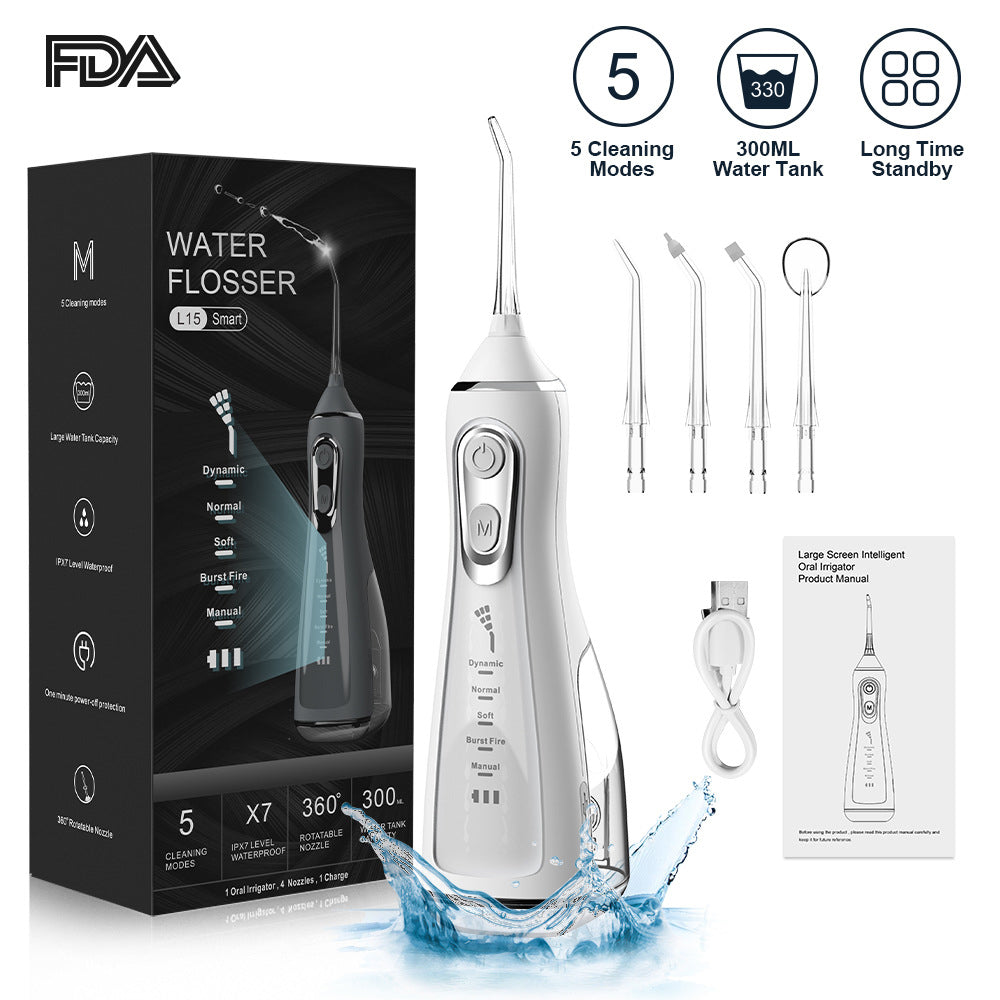 Máy Tăm Nước Cầm Tay Schobén - Chống Nước IPX7, 5 Chế Độ - Làm Sạch Sâu Chân Răng
