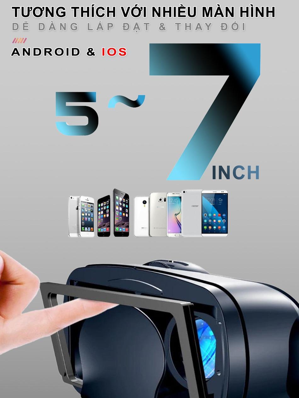 Kính Thực Tế Ảo - VRG PRO X7s - Chuyên Xem Film 3D, VR, Chơi Game VR Chơi Điện Tử