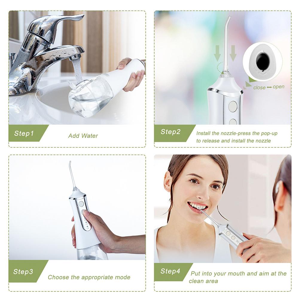Máy Tăm Nước Cầm Tay L10 - Chống Nước IPX6 - Làm Sạch Sâu Chân Răng