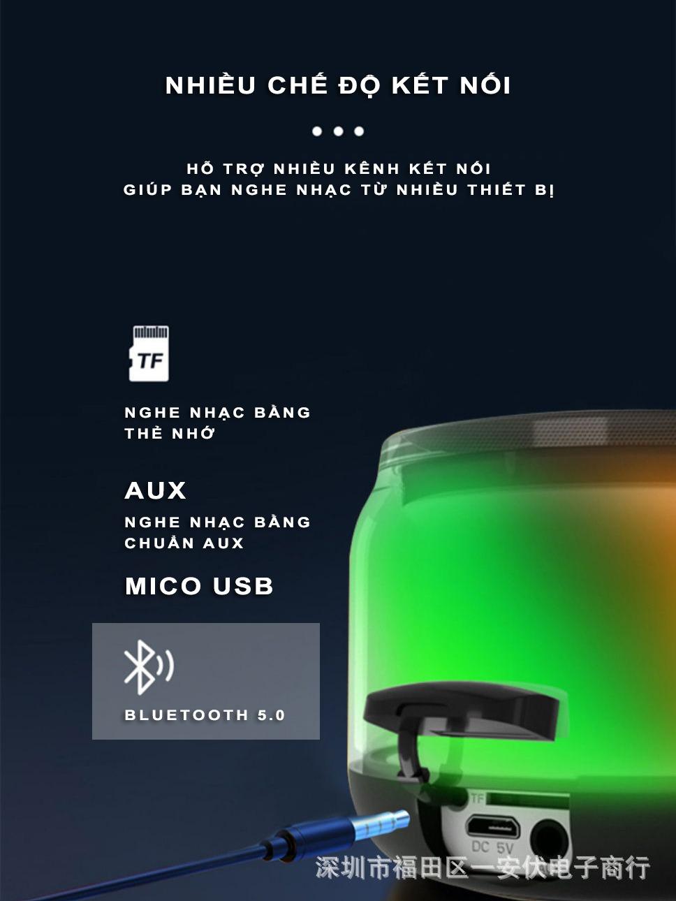Loa Bluetooth S300 - Led RGB, TWS, Stereo 2.1, Âm Thanh Vòm - Kết Nối Nhiều Thiết Bị Củ Loa Nghe Nhạc