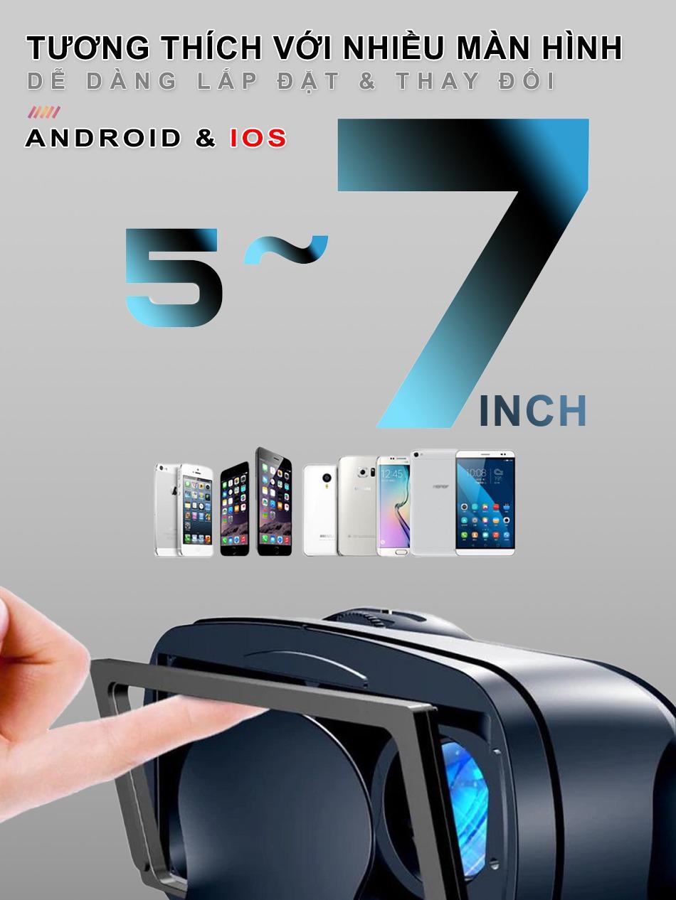 Kính Thực Tế Ảo | VRG PRO X7 | Thấu Kính Blueray | Phim VR 360, Game VR 360 | Xem Phim, Chơi Game 3D Chơi Điện Tử