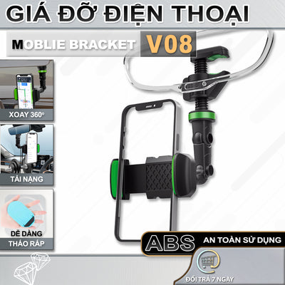 Kẹp Điện Thoại Cho Oto, Xe Hơi - Xoay Đa Hướng, Chống Shock