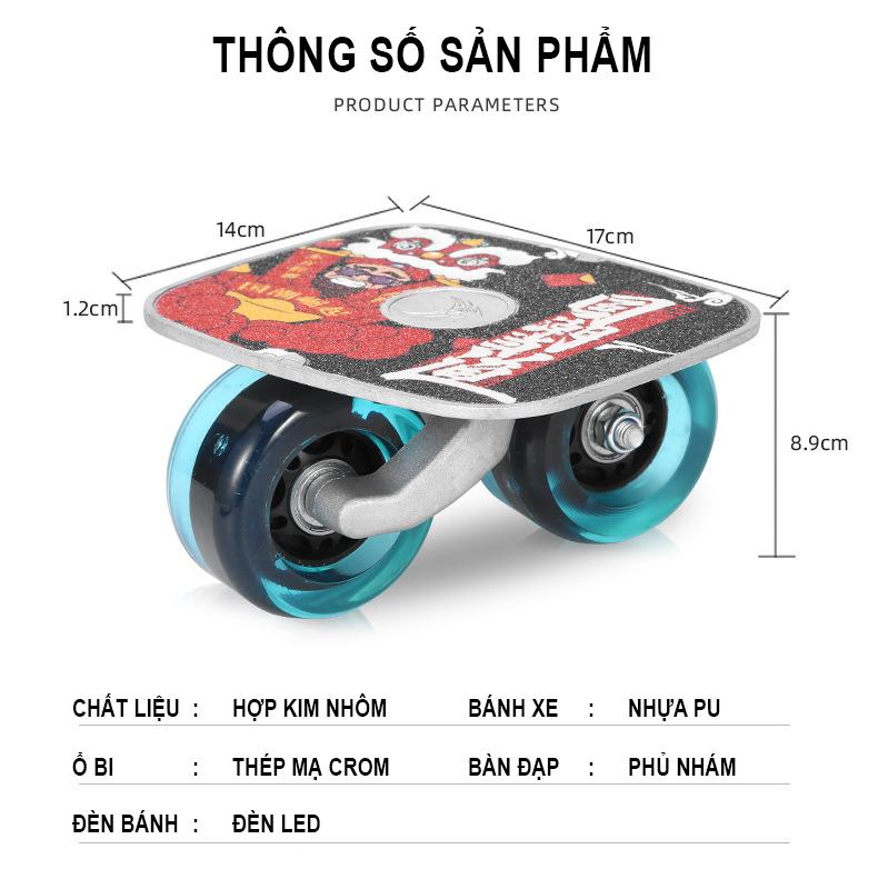 Ván Trượt Drift Board - Freeline Skate - Bánh Xe Có Đèn Led RGB Sport