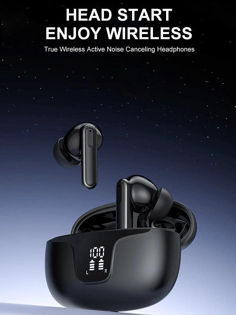 Tai Nghe Bluetooth Y19 | Pin 12 Tiếng, ENS, ANS, TWS, Bluetooth 5.3 | Âm Thanh Vòm 9D, Chống Ồn Chủ Động, Chống Ồn Môi Trường, Thu Âm Định Hướng Nhét Tai Nghe Nhạc