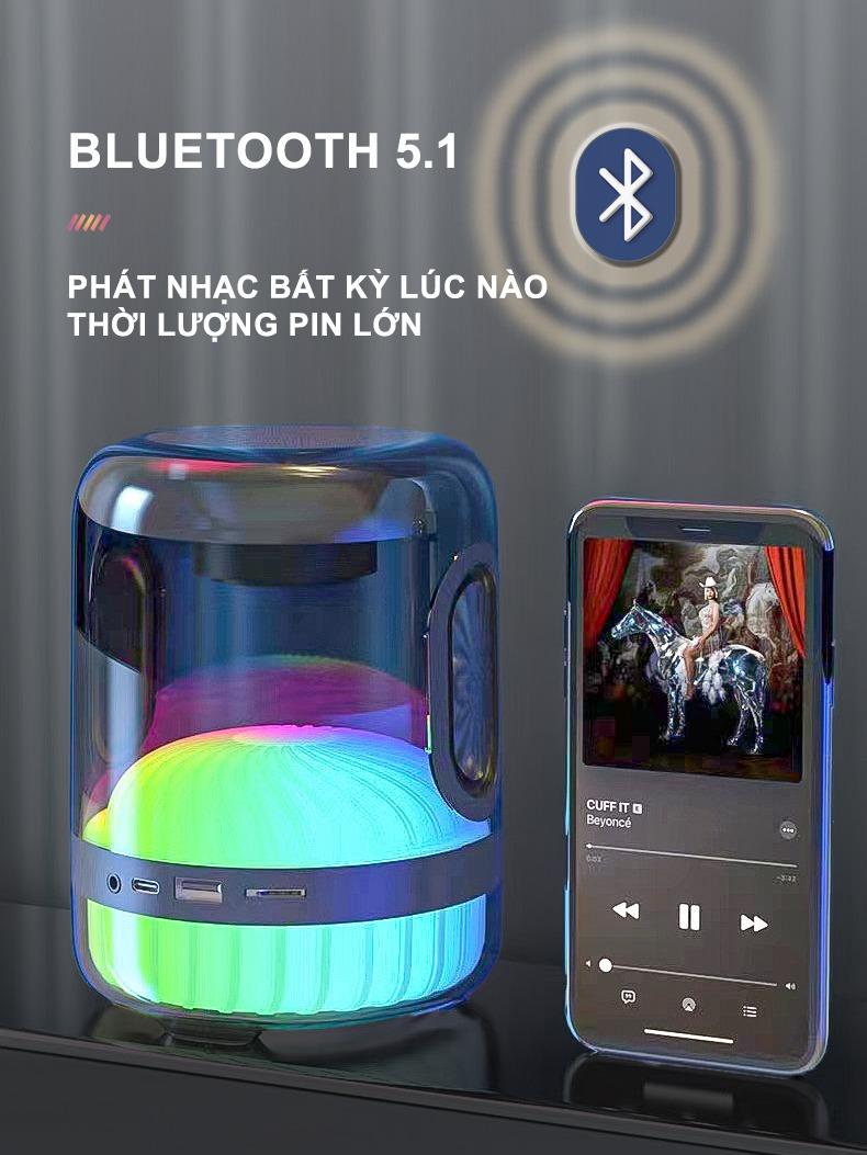 Loa Bluetooth YD 68 - USB Type-C, LED RGB, True Bass - Âm Trầm Mạnh Mẽ