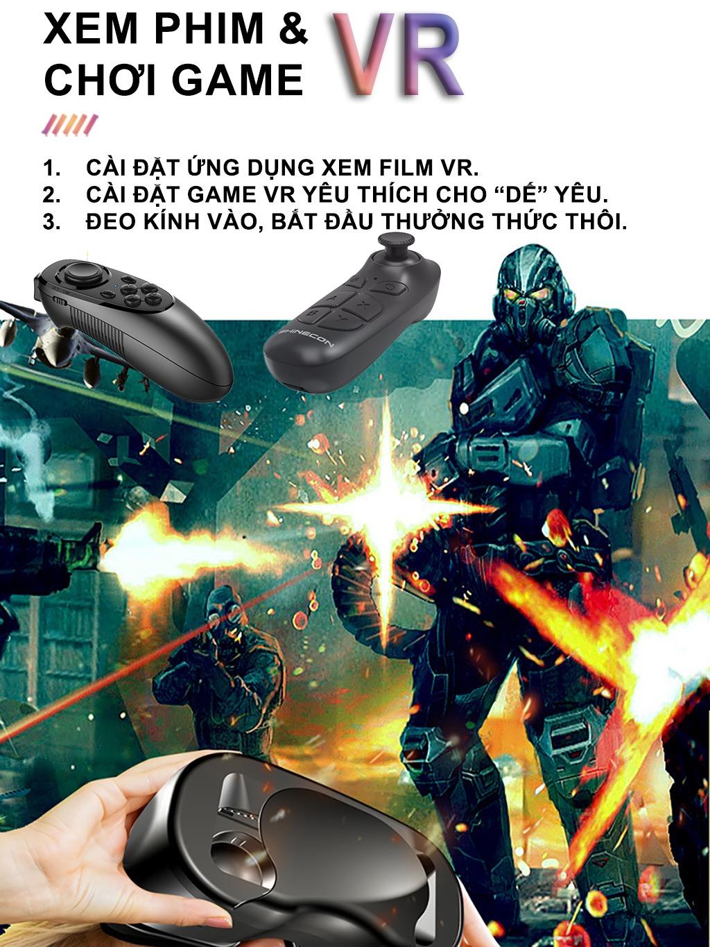 Kính Thực Tế Ảo - VRG PRO X7s - Chuyên Xem Film 3D, VR, Chơi Game VR Chơi Điện Tử