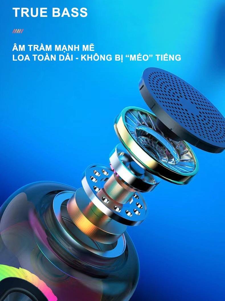 Loa Bluetooth YD 68 - USB Type-C, LED RGB, True Bass - Âm Trầm Mạnh Mẽ