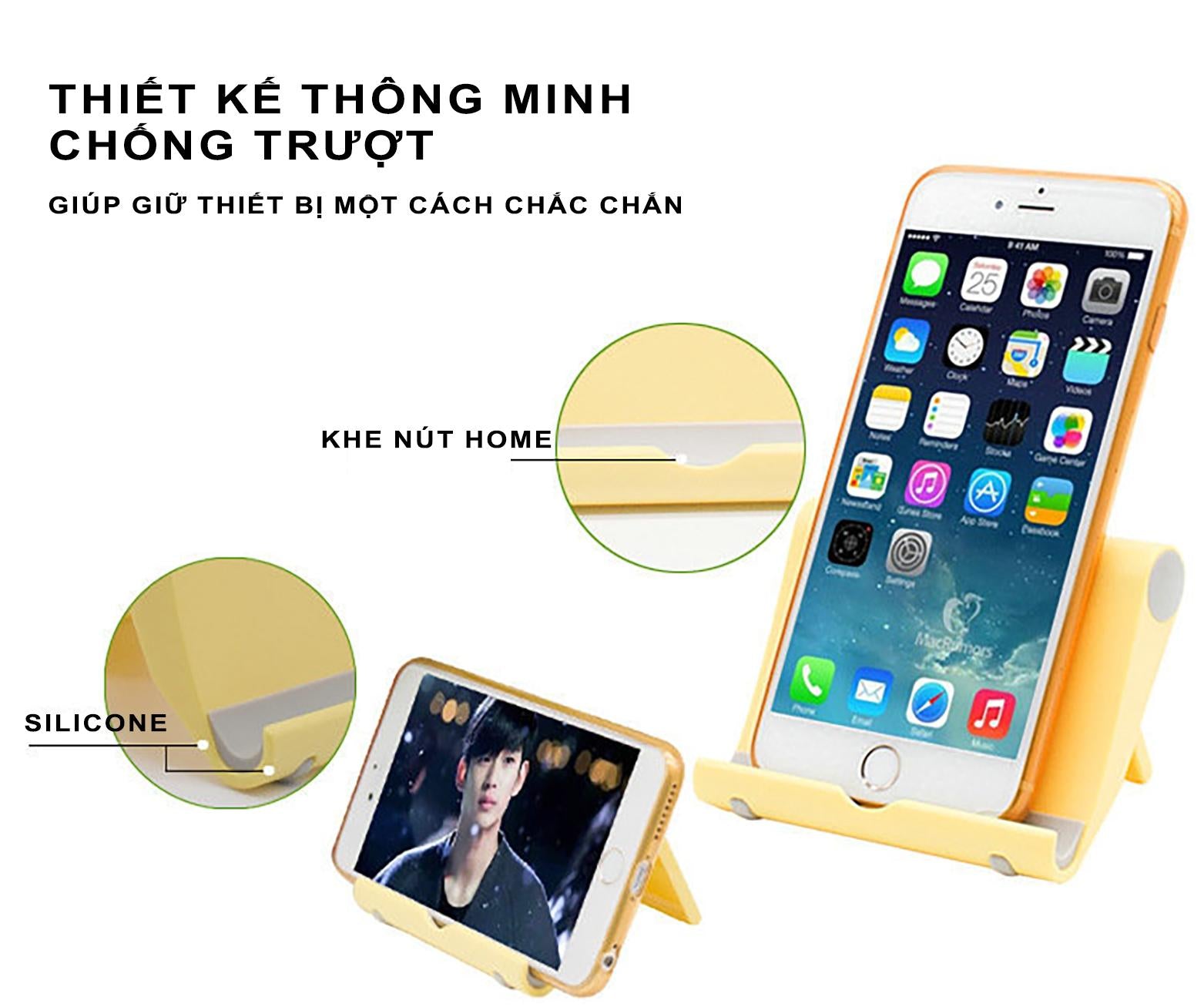 Giá Đỡ Điện Thoại Di Động, Máy Tính Bảng VT10 | Điều Chỉnh Độ Nghiêng, Thiết Kế Gấp Gọn Thông Minh | Nhựa ABS Phone Phụ Kiện