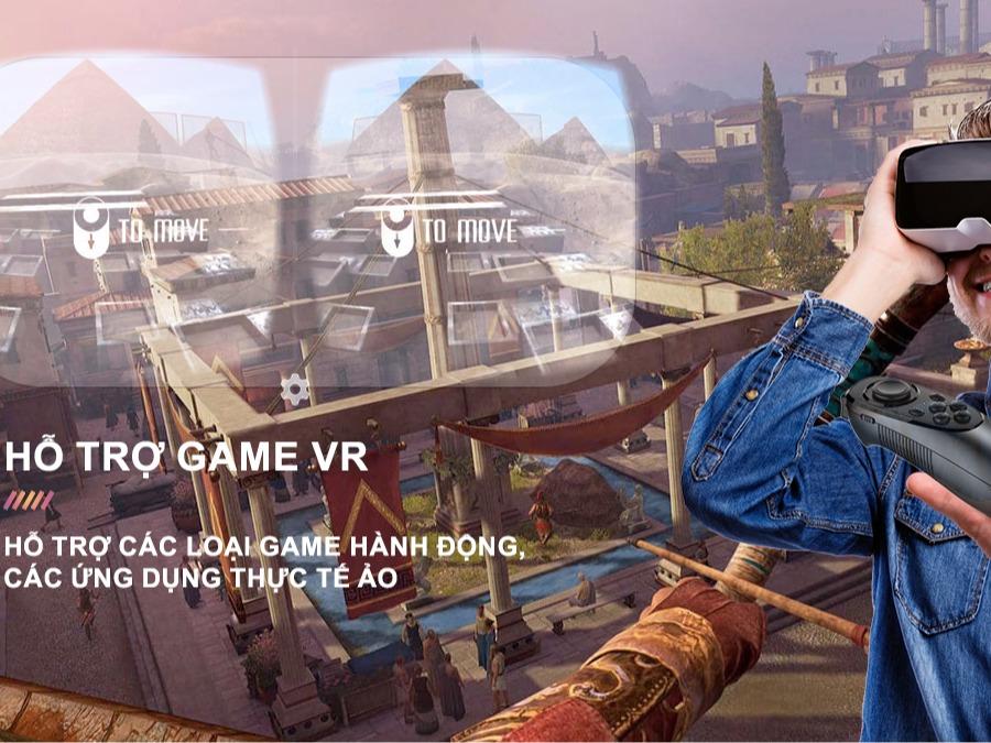 Tay Cầm Game  VR 052 - Bluetooth, Wireless - Hỗ Trợ Chơi Game VR 3D, Selfie, Xem Phim, Xem Ebook