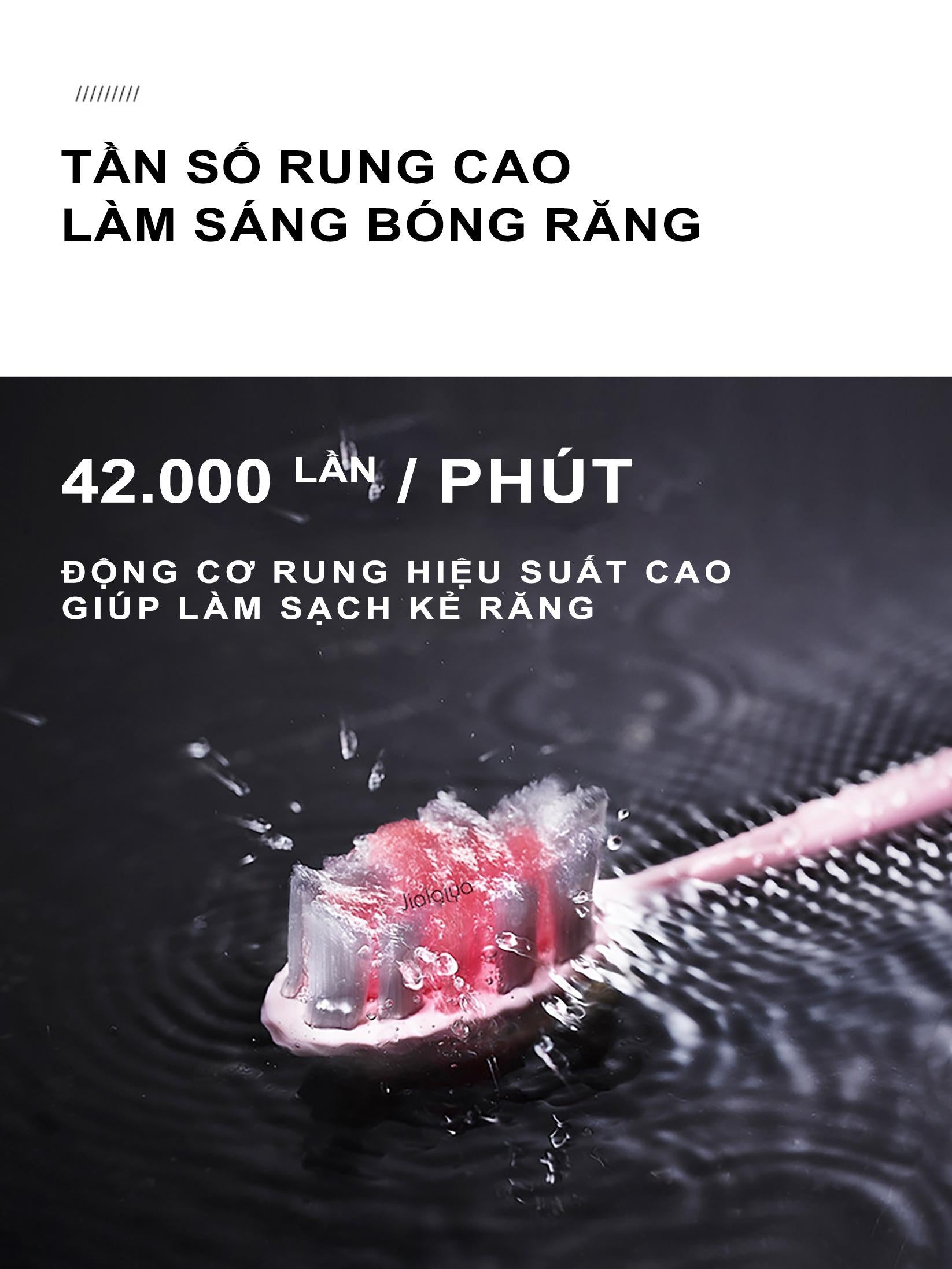 Bàn Chải Răng Điện | A6, Điều Khiển Thông Minh |  5 Chế Độ, Làm Sạch Siêu Âm,  Pin 30 Ngày
